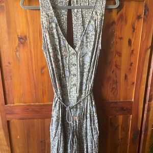 Free People Floral Open back Jumpsuit